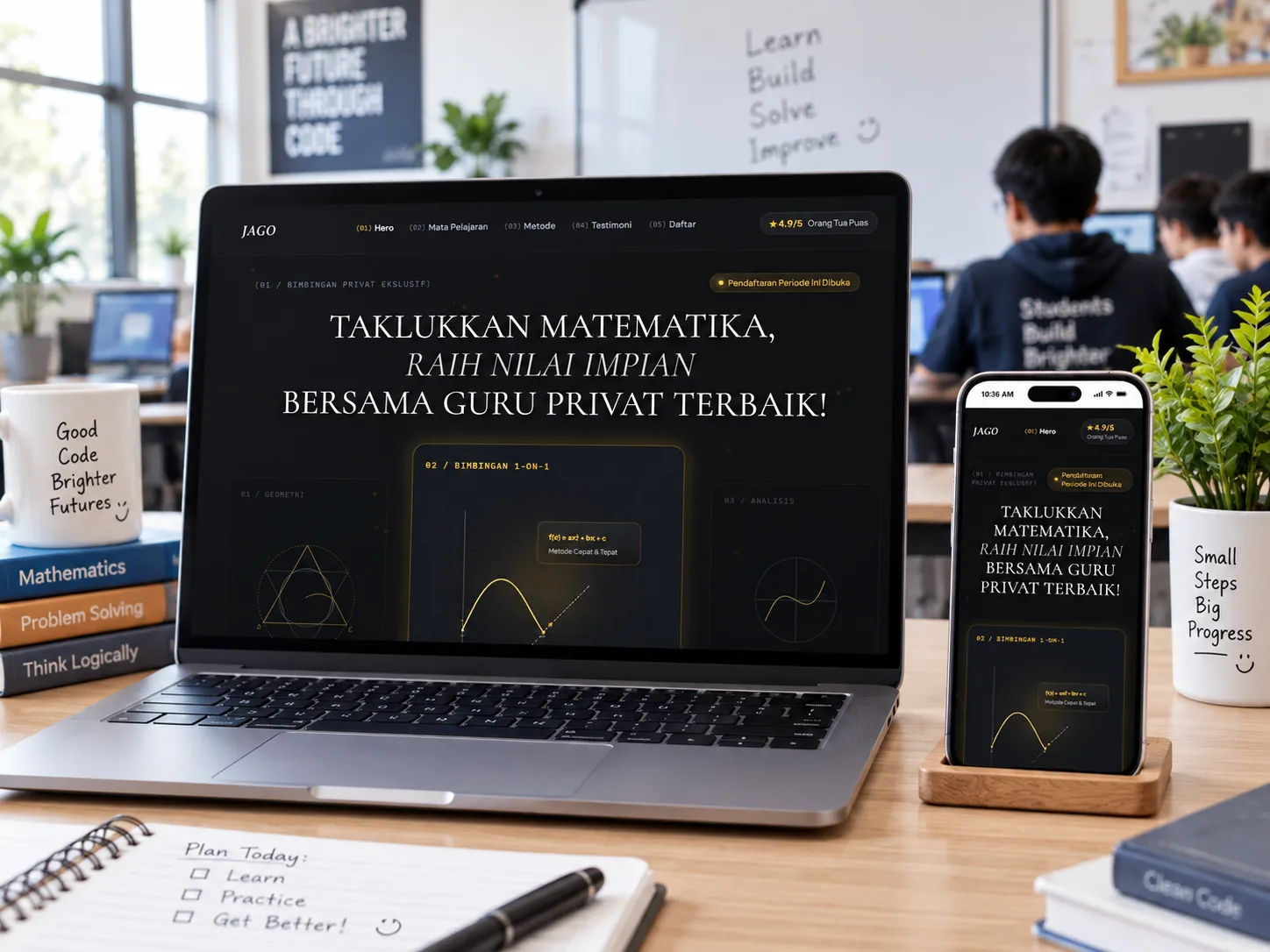 Screenshot Dark Luxury Website oleh Mahadria Althafurrahman