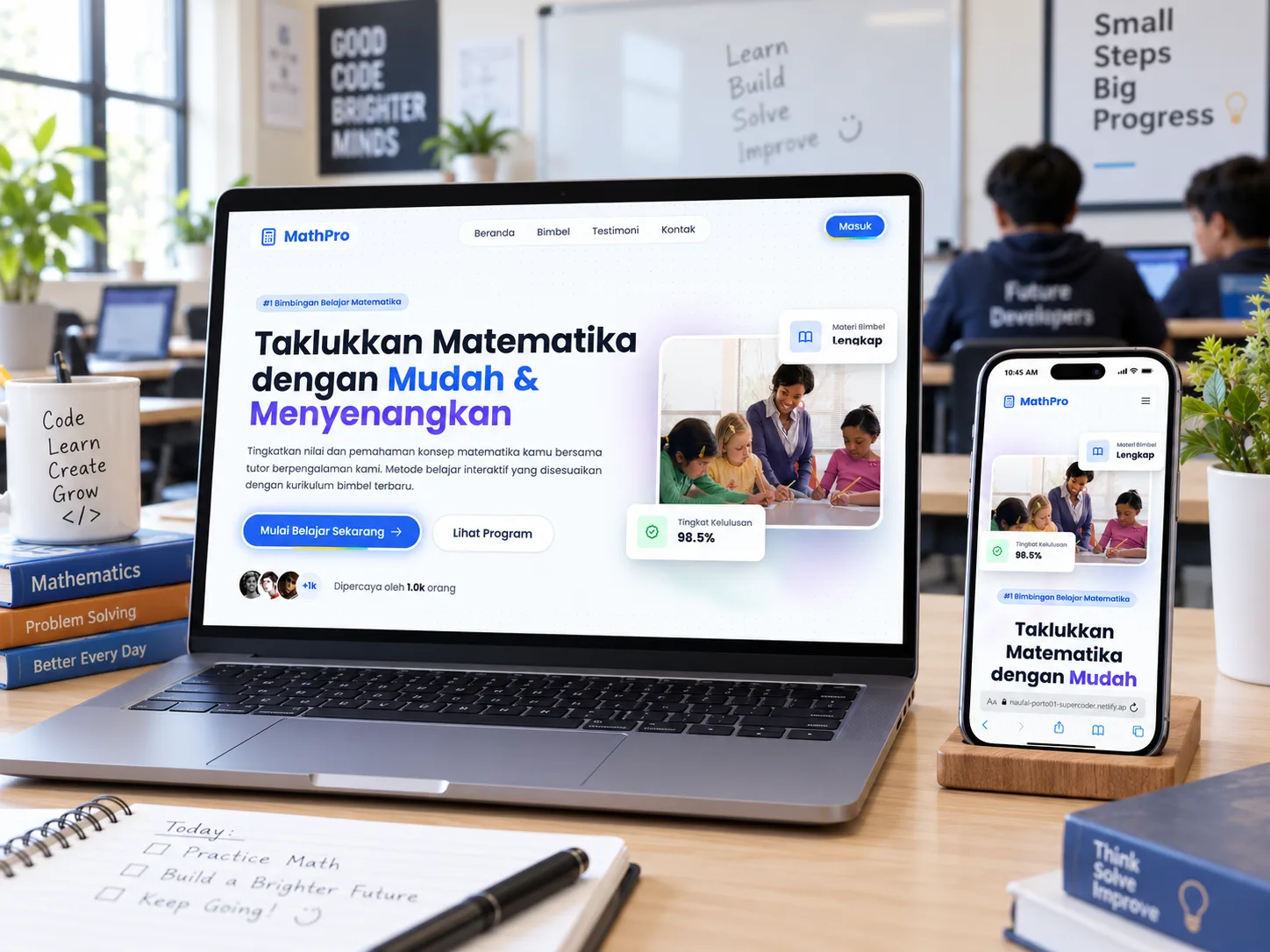 Screenshot Friendly EdTech UI oleh Naufal Brata Pratama